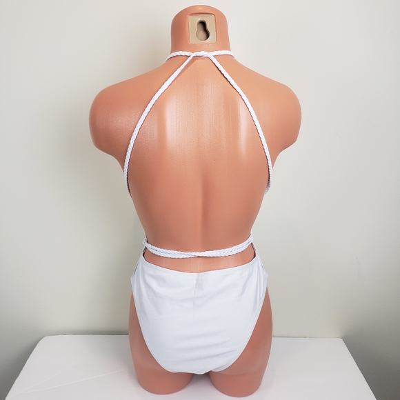 New Deep V Halter Monokini Swimsuit Size L - Picture 2 of 3